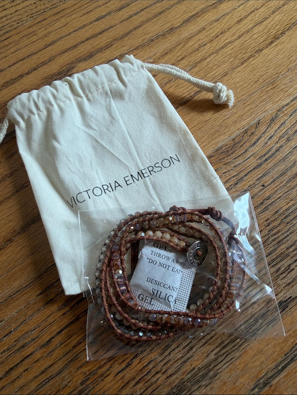 Victoria Emerson Brown Multi-Seed Bead Wrap Bracelet
